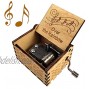 QianQian Somewhere Over The Rainbow Music Box Tiny Hand Crank Wooden Music Boxes,Antique Engraved for Lover,Boyfriend,Girlfriend,Husband,Wife Christmas Valentine's Day Presents
