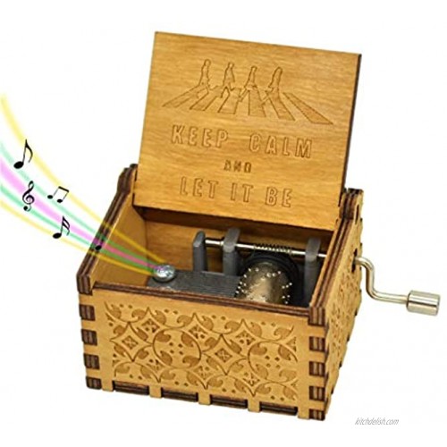 Sooharic Let It Be Music Box 18 Note Mechanism Antique Carved Wooden Music Box Crafts Let it be