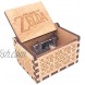 The Legend of Zelda Music Box Hand Crank Musical Box Carved Wooden Music Boxes Mini Size,Play Zelda:Song of Storms from Ocarina of Time,Brown