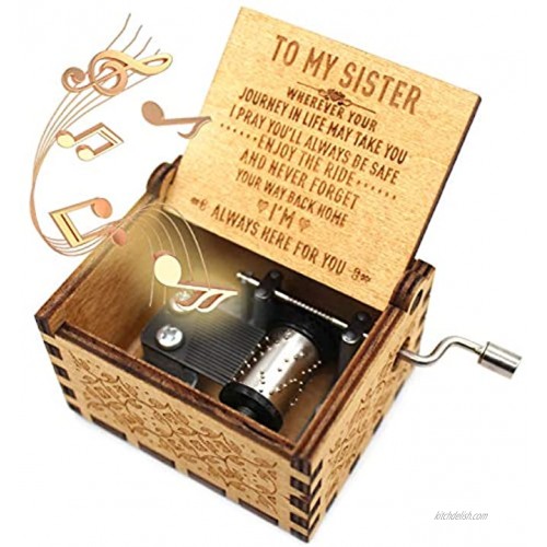ukebobo Wooden Music Box- You are My Sunshine Music Box Gifts for Sister Gifts for BFF,Newest Design Music Box 10 Set