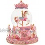 UNIQLED Carousel Horse Music Box Gift with Colorful LED Light Merry Go Round Musical Snow Globe Unicorn Pony Birthday for Kid Girl Daughter Granddaughter Women Present Tune Castle in The Sky