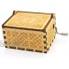 VACTER Wooden Music Box You are My Sunshine for Daughter Son Wife Dad Friends,Hand Crank Wood Musical Box Laser Engraving Handmade Yellow Sunshine