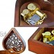 WESTONETEK Heart Shaped Vintage Wood Carved Mechanism Musical Box Wind Up Music Box Gift for Christmas Birthday Valentine's Day Melody You are My Sunshine