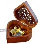 WESTONETEK Heart Shaped Vintage Wood Carved Mechanism Musical Box Wind Up Music Box Gift for Christmas Birthday Valentine's Day Melody You are My Sunshine