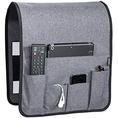 Anti Slip Couch Caddy Works Where Others Don't Holds 10lbs w Hook & Loop Fastener Easily Holds up to 12 Laptop TV Remote Magazines Best Solution for Max Load Capacity Armchair Caddy14x 35