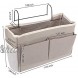 Frjjthchy Bedside Hanging Storage Basket Multi-Function Organizer Caddy for Headboards Bunk Beds Hospital Bed Dorm Rooms 2 Pack Grey