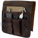 Hide & Drink Durable Leather Remote Control & Magazine Holder Couch Organizer Sofa Armrest Pouch Couch Potato Essentials Handmade Includes 101 Year Warranty :: Bourbon Brown
