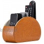 Homeze Leather Remote Control Holder and Caddy Organizer Stand for TV Remote and Table Top