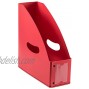 JAM PAPER Plastic Magazine File Holder 4 x 10 1 2 x 12 Red Sold Individually