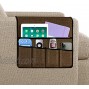 Joywell Armchair Caddy Remote Control Holder for Recliner Couch Sofa Armrest Organizer with 5 Pockets for Magazine Tablet Phone iPad Chocolate