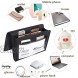 KERNORV Bedside Caddy Organizer Heavy Duty Felt Bedside Storage Bed Caddy with Cable Port for Tablet Pad Phone TV Remotes Magazine Books Phone Chargers Black