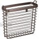 mDesign Metal Wire Farmhouse Wall Mount Magazine Holder Home Storage Organizer Space Saving Rack for Magazines Books Newspapers Tablets in Mudroom Bathroom Office Bronze