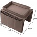 MioCloth Sofa Armrest Organizer Couch Recliner Chair Arm Caddy TV Remote Storage Pocket Organizer for Phone Book Magazine Glasses Drink Holder Snack Tray Armrest TV Remote Holder Organizer Brown