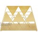 MyGift Modern Geometric Gold-Tone Metal Desktop Magazine Holder Rack