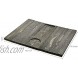 MyGift Vintage Gray Solid Wood Flexible Sofa Couch Armrest Table Tray for Cups & Remote Controls