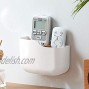Remote Control Holder Wall Mounted tv Bed Remote Control Caddy Organizer for Living Room Dedroom Wall White