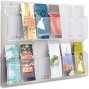 Safco Products Reveal 12 Pamphlet Display 5604CL Wall Mountable Thermoformed Plastic Resin Construction No Sharp Edges or Corners