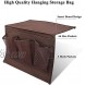 SITAKE Bedside Storage Organizer Hanging Storage Bag with 4 Pockets for Remote Control Books Magazines Black