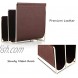 TMRmojo Leather Magazine Holder Free Standing Brown Magazine File Holder Two-Way Stand File Folder for Magazines Newspapers Files Tablets for Home and Office Desk Top
