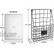 WantuSee Metal Wire Wall Mounted Magazine Holder Wall Hanging Organizer Holder for Files Newspapers Magazines with Tag Slot for Office Home Organization Black