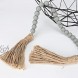 2 Pcs Wood Beads Garland Tassel 23 Inch Gray Tiered Tray Decor Farmhouse Rustic Beads with Jute Rope Plaid Tassel Natural Boho Rustic Wooden Pray Beads for Home Décor Wall Hanging Decoration