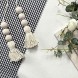 4 pcs Wood Bead Garland Farmhouse Beads with Country Tassels Home Decor Prayer Beads Closet Door Handle Knob Decorations