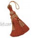 DÉCOPRO Decorative 6 inch Key Tassel Rust Gold Baroque Collection Style# BKT Color: Cinnamon Toast 6122