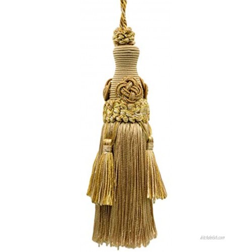 DÉCOPRO Decorative 6 inch Key Tassel Two Tone Gold Baroque Collection Style# BKT Color: Gold Medley 8633