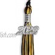Endea Graduation Mixed Double Color Tassel with Silver Date Drop Black Gold 2022