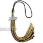Endea Graduation Mixed Double Color Tassel with Silver Date Drop Black Gold 2022