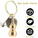 Eowhitu Tassels Feng Shui Coins Brass Gourd Key Chain for Good Luck Wu Lou Calabash Longevity Blessing Chinese Knot Keychain Wealth and Success