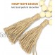 Farmhouse Beads Natural Wood Bead Garland with Tassels for Wall Hanging Decor Rustic Country Decor Prayer Boho Beads for Home Farmhouse