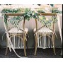 Flber Wedding Chair Hanger Macrame Wall Hanging Home Décor Handwoven Set of 2
