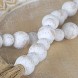 GENMOUS & CO. Wood Bead Garland with Tassels Farmhouse Decorative Wooden Beads Garland Decor Prayer Beads for Rustic Country Wall Hanging Decor 39 InchesWhite Washed