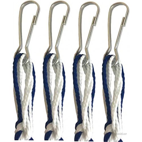 Holy Land Market Pants Jeans Tzitzits Set of Four White with Blue Thread Tassels with Hanging Hooks with Longer Blue Messiah Thread Royal Blue