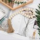 LEFUBABY Wood Bead Garland Farmhouse Wooden Beads Rustic Country Beads with 3 Styles Prayer Beads for Wall Hanging Decor