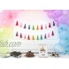 Mkono 2 Pack Cotton Tassel Garland Banner Colorful Birthday Decor Party Backdrop Christmas Boho Wall Hangings Decor for Bedroom Nursery Play Room Baby Shower Girls Room Decor Birthday Gift