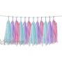 Rainbow Tassel Garland Tissue Colorful Paper Tassels Banner Happy Birthday Banner,Table Decor,Party Decorations Supplies for Wedding,Baby Shower,Spring Decor 21 PCS Pink Blue Purple