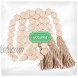 VOSAREA 3 PCS Wood Bead Garland Rustic Farmhouse Beads Decor Prayer Beads with Tassel for Home Car Hanging Wall Decor