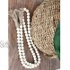 Vosarea Wood Bead Garland with Tassels Farmhouse Beads Rustic Country Beads Wall Hanging Decoration