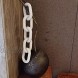 Wood Chain Link Decor Large Wood Chain Link Decor Hand Carved Wood Decorative Chain Link Come with A Wood Bead Garland with Tassels White