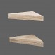 AHDECOR Rustic Wood Corner Wall Shelves Wall Mounted Floating Corner Shelf for Home Décor 2-Pack