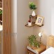 AZL1 Life Concept Corner Shelves for Home Office Decor Bedroom Livingroom 12 inches Carbonized Black