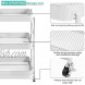 Cuilvu 3-Tier Metal Rolling Utility Cart Multifunctional Storage Shelves with Lockable Wheels Mesh Utility Cart for Office Home Kitchen Bedroom Bathroom Laundry Room White