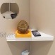 evron Wall Mount Corner Shelf,Easy to Install Metal Front Floating Corner Shelf with Self-Adhesive Tapes White Wood Striped with Hole Pattern