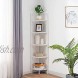 Fiona's magic 5 Tier Corner Shelf Stand Large Tall Corner Bookshelf Metal Corner Bookcase for Living Room Bedroom White & Black