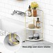 JANUS LiANG 3-Tier Spice Rack Corner Storage Shelf Makeup Organizer Stackable Cosmetic Holder Standing Counter Shelf for Bathroom Kitchen Countertop and Vanity Gold