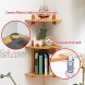 LAKINGO Corner Shelf Wall Mount,Bamboo Hanging Floating Shelves Storage Unit,Sector Round Edges Small Display Shelving Organizer,for Bedroom Living Room Kitchen Home Decor13-Single Layer