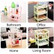 Ranmok 3-Tier Corner Storage Shelf for Cosmetics Bathroom Kitchen Countertop and Vanity Organizer Shelf Triangle Green