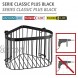 WENKO Classic Plus 23881100 Corner Shelf 23.5 x 16.5 x 18.5 cm Stainless Steel Black